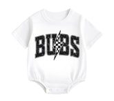 Baby t-shirt Bubble Romper - Bubs Lightning Hippo Boutique