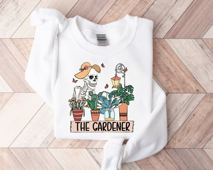 Women’s Crewneck Sweatshirts - The Gardener Skeleton Hippo Boutique