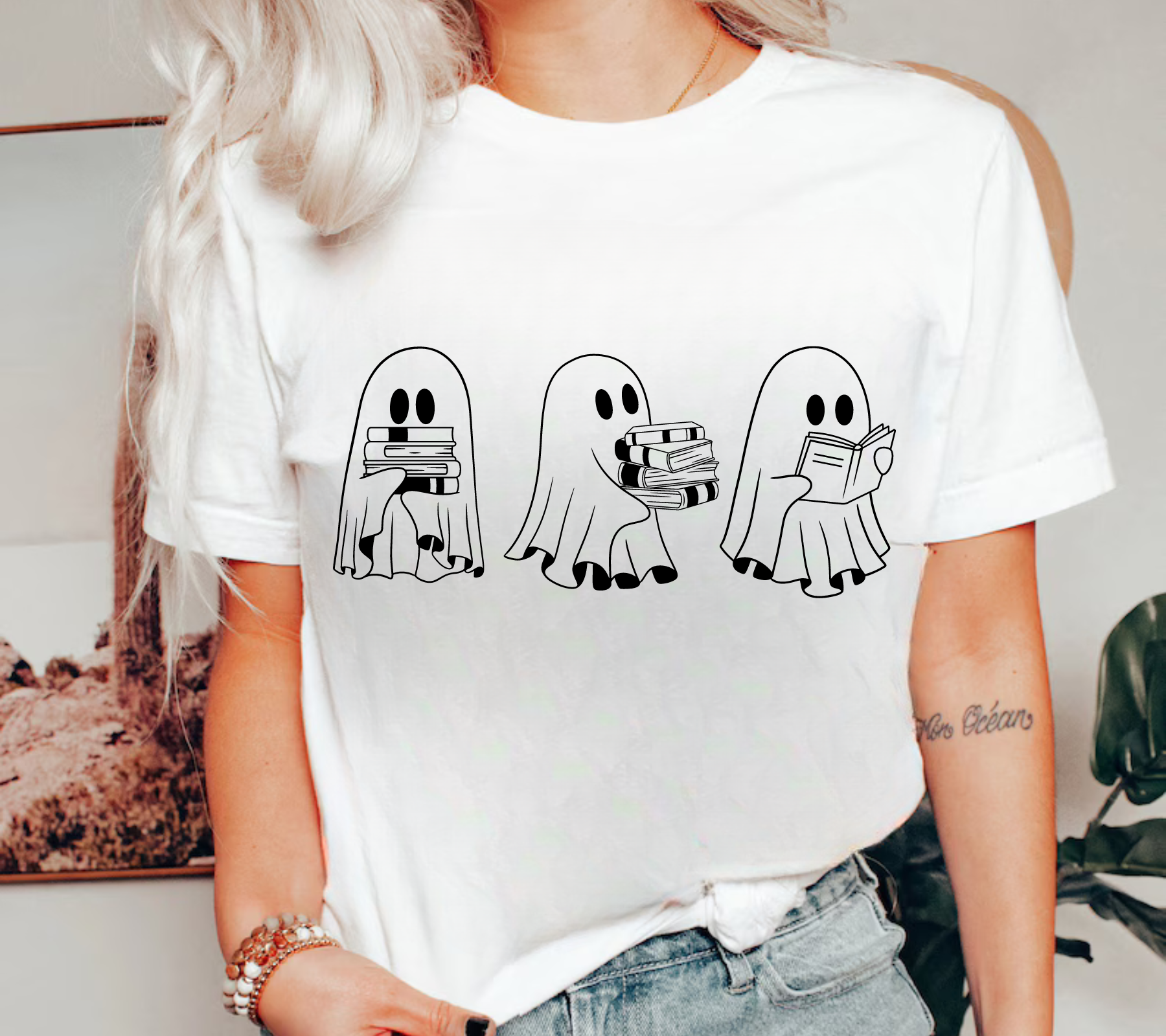 Floral Ghost T-Shirt Hippo Boutique