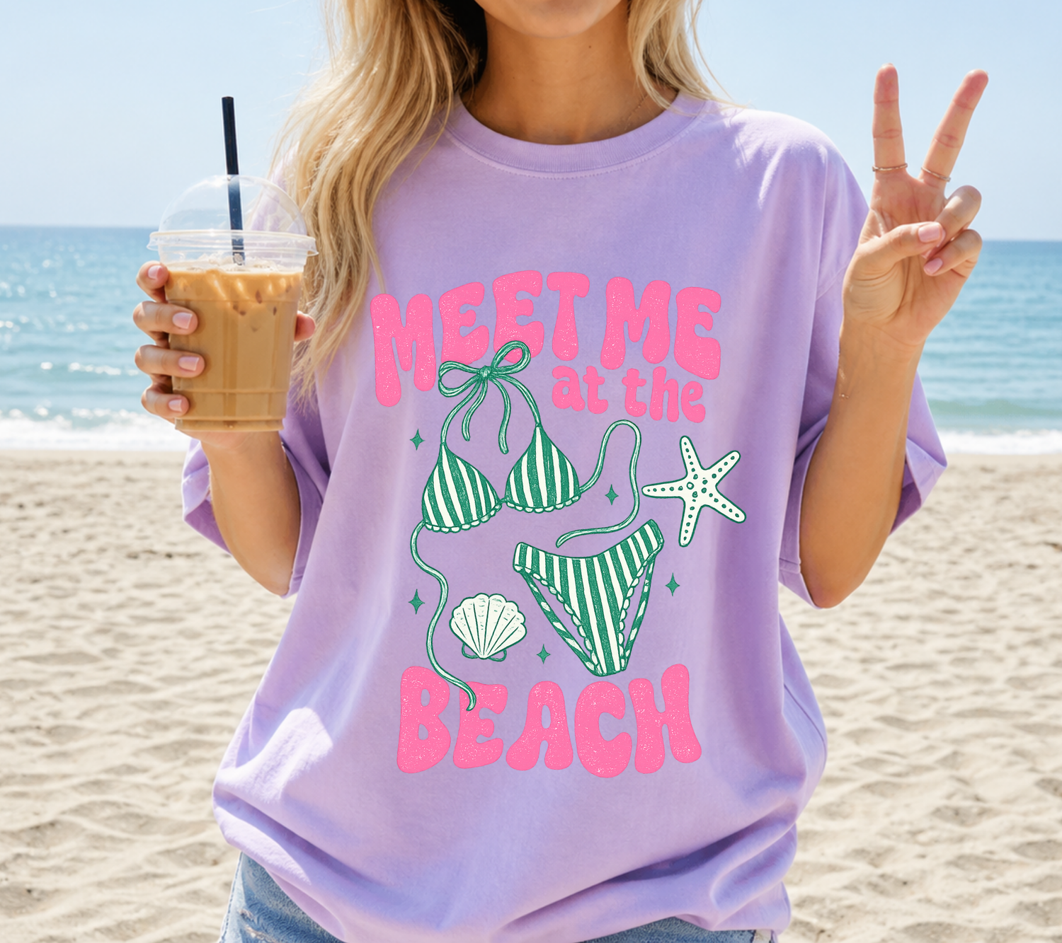 Cropped Top & T-Shirts - Meet me at the beach Hippo Boutique