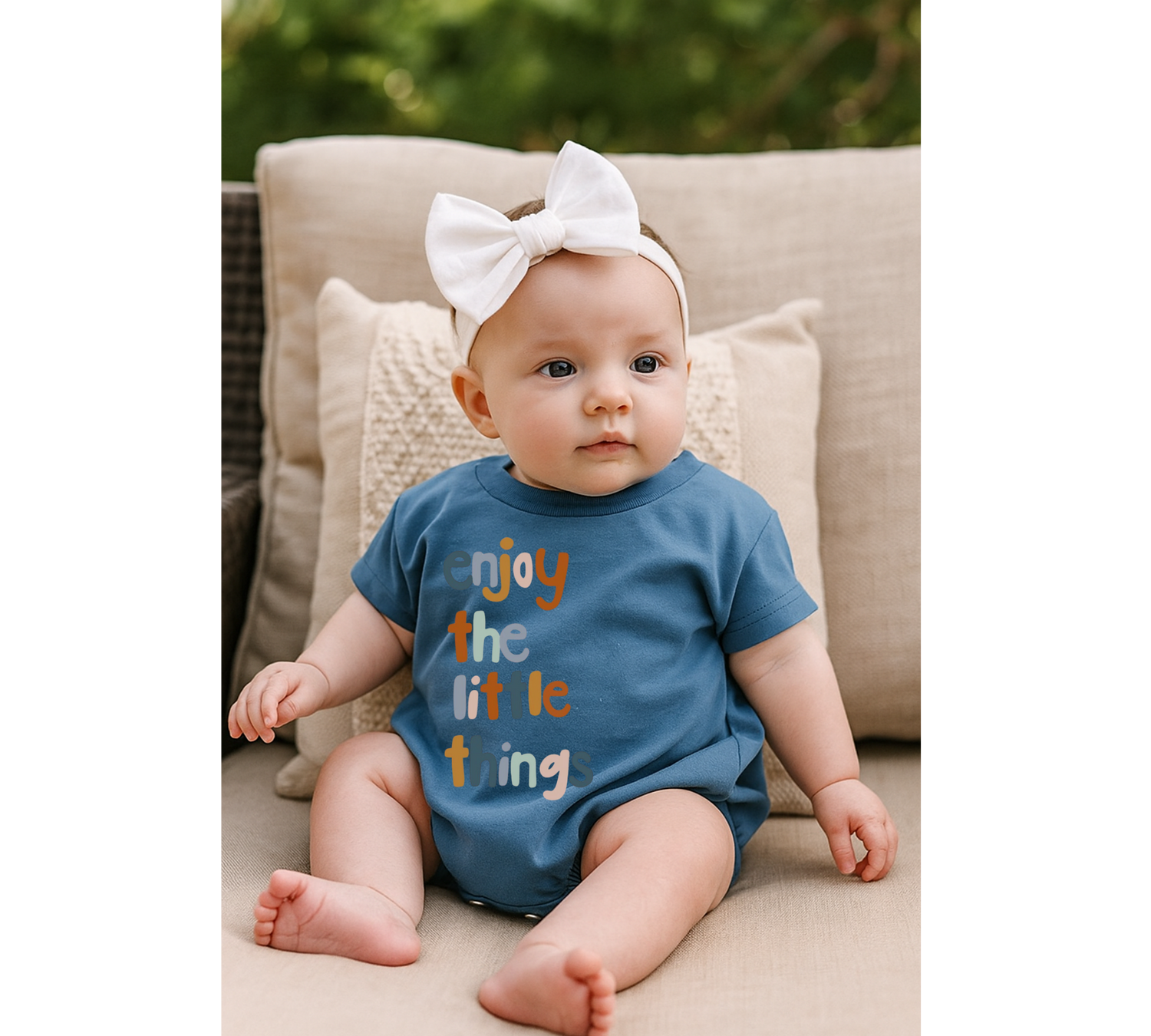Baby t-shirt Bubble Romper - Enjoy the little things Hippo Boutique
