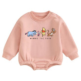 Soft warm fleece Baby pooh Oversized Sweatshirt Romper Hippo Boutique