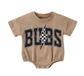 Baby t-shirt Bubble Romper - Bubs Lightning Hippo Boutique