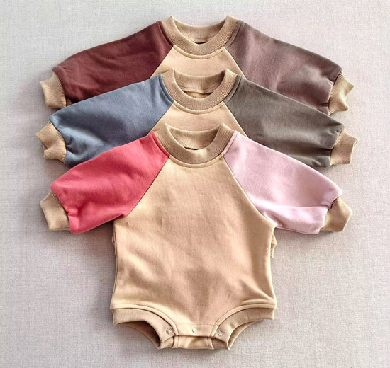 Color Block Oversized Sweatshirt Romper Hippo Boutique