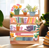 Kindle Case - Kitty Book Shelf Hippo Boutique