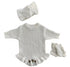 Personalized Baby Knit Romper Set Custom Name Embroidered Hippo Boutique
