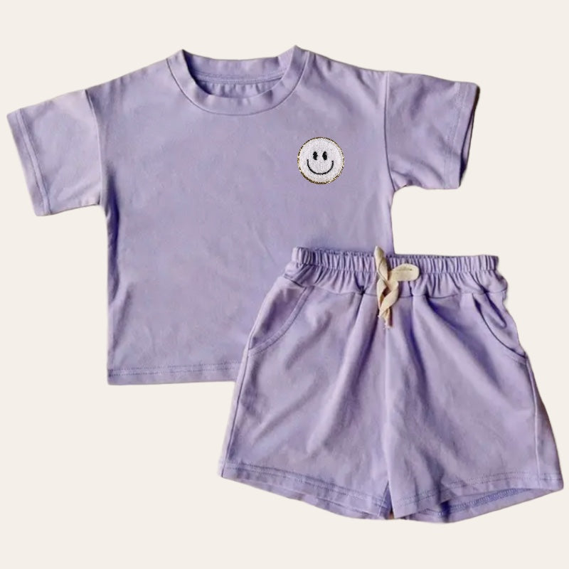 Smile Cotton T-Shirt & Shorts set Hippo Boutique