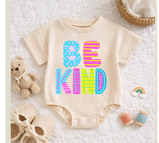 Baby romper tshirt bodysuit - Be Kind Hippo Boutique