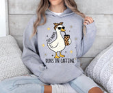 T-Shirts Sweatshirts & Hoodies - This Mama Runs on Caffeine Leopard Goose Hippo Boutique