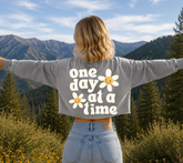 Cropped Sweatshirt - One day at a time Hippo Boutique
