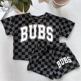 Bubs Baby & toddler checkered shorts and t-shirt outfit Hippo Boutique