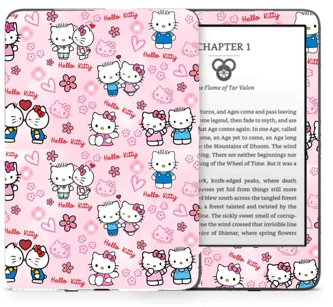 Kindle Skin - Pink Kitty Hippo Boutique