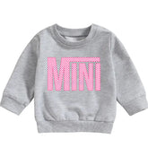 Pink Checkered Mini Baby & toddler sweatshirt Hippo Boutique