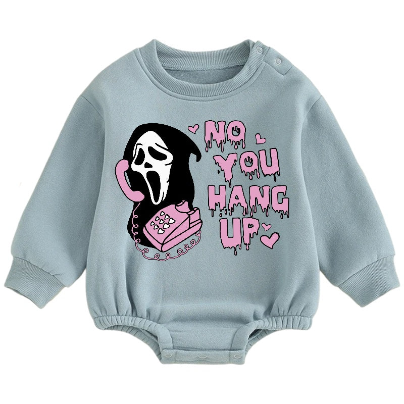 Soft warm fleece Baby Scream Halloween Oversized Sweatshirt Bodysuit Hippo Boutique