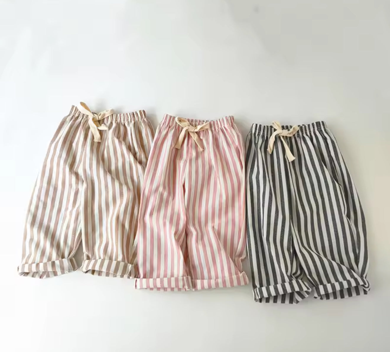 Kids & Toddler Striped Linen Cotton Pants Hippo Boutique