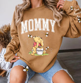 Custom Mama Bear Sweatshirt with children’s name on sleeve Hippo Boutique