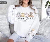 Custom Mama Bear Sweatshirt with children’s name on sleeve Hippo Boutique