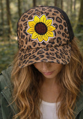 Sunflower Trucker Mesh Hats Hippo Boutique
