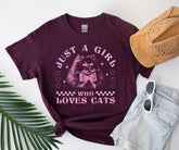 Just a girl who loves Cats Women’s T-Shirts Hippo Boutique