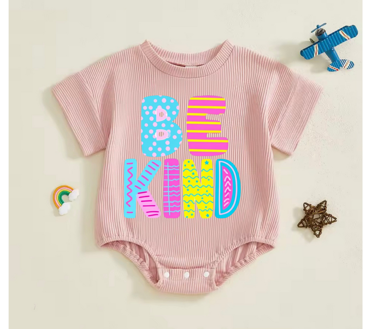 Baby romper tshirt bodysuit - Be Kind Hippo Boutique