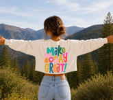 Cropped Sweatshirt - Make Today Great Hippo Boutique