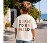 Toddler t-shirt- Born to be wild Hippo Boutique