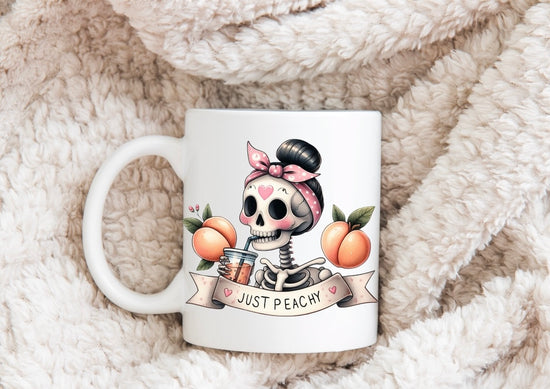 Just Peachy Skull coffee mug Hippo Boutique