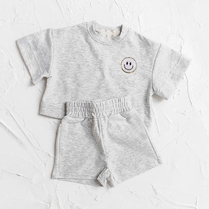 Smile Cotton T-Shirt & Shorts set Hippo Boutique