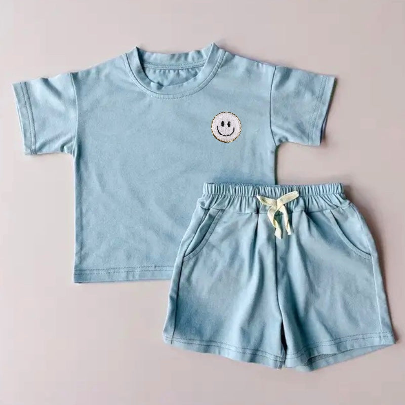 Smile Cotton T-Shirt & Shorts set Hippo Boutique