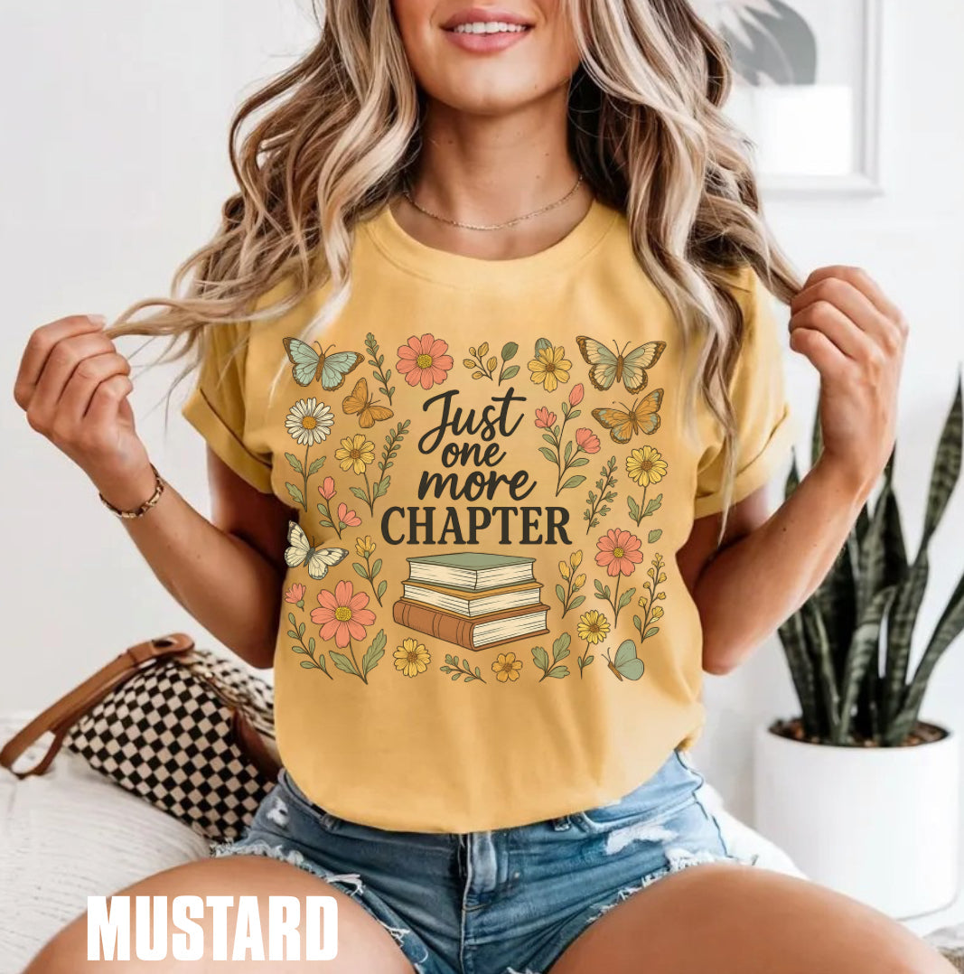 Bookish One More Chapter Floral Women’s T-Shirt Hippo Boutique