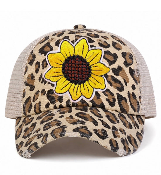Sunflower Trucker Mesh Hats Hippo Boutique