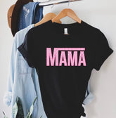 Pink Checkered Mama T-Shirts Hippo Boutique
