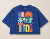 Oversized Washed Cropped T-Shirts - Do your thing Hippo Boutique