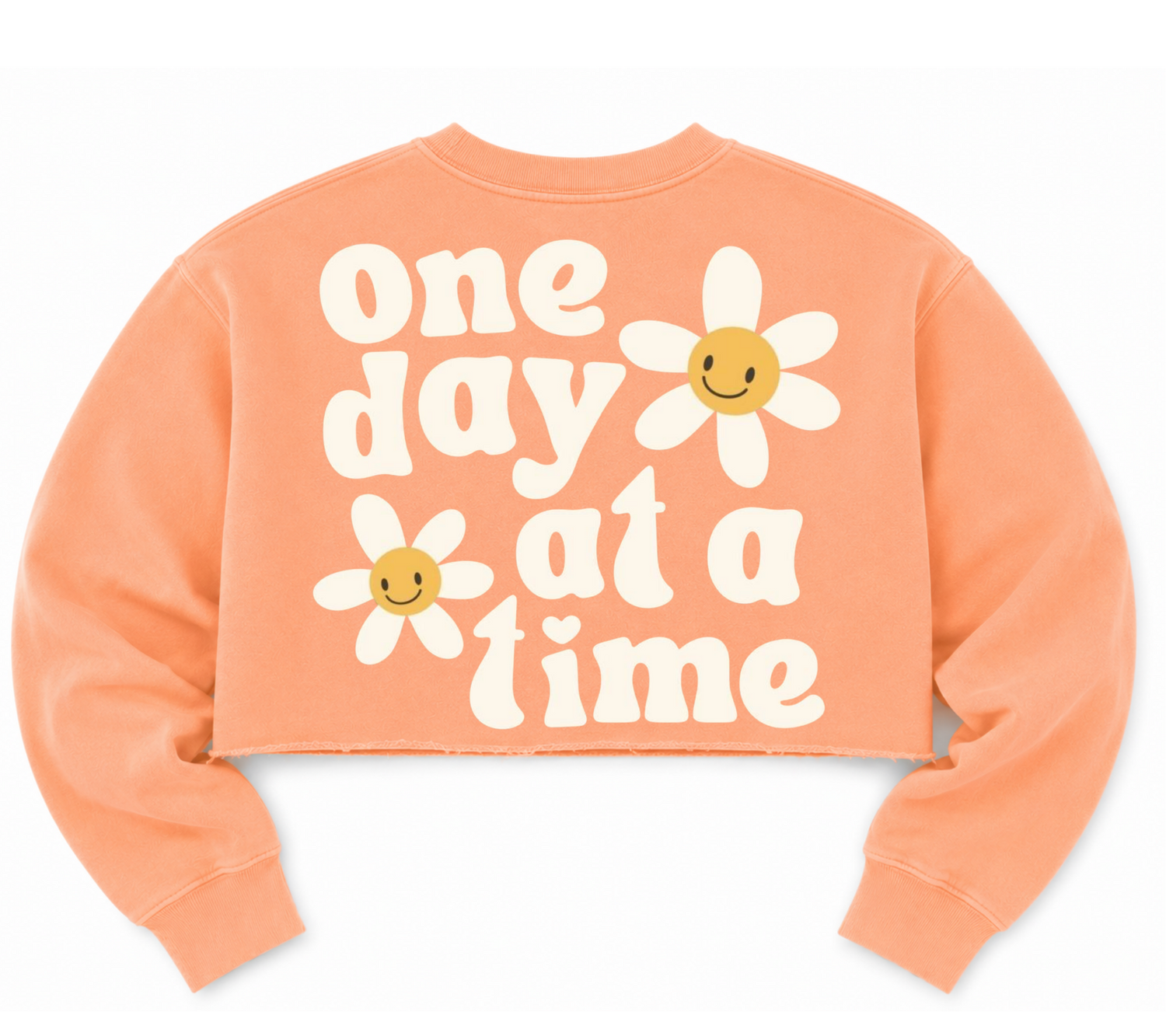 Cropped Sweatshirt - One day at a time Hippo Boutique