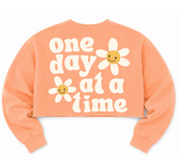 Cropped Sweatshirt - One day at a time Hippo Boutique