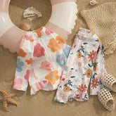 Baby Girl Boho One Piece Rash Guard Swimsuit Hippo Boutique