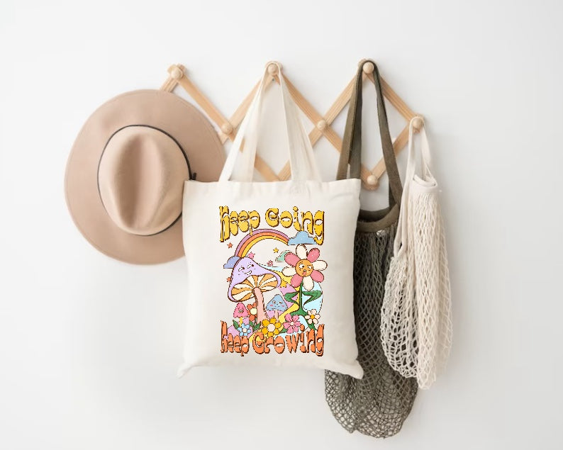 Keep Growing Tote Bag Hippo Boutique