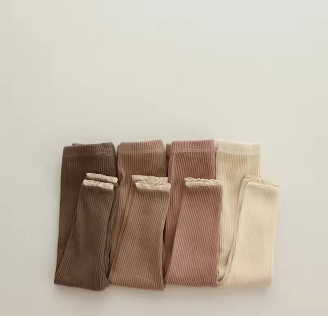 Newborn Baby Leggings with Lace Cuffs Hippo Boutique
