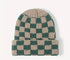 Checkered Print Knit Beanies Hippo Boutique