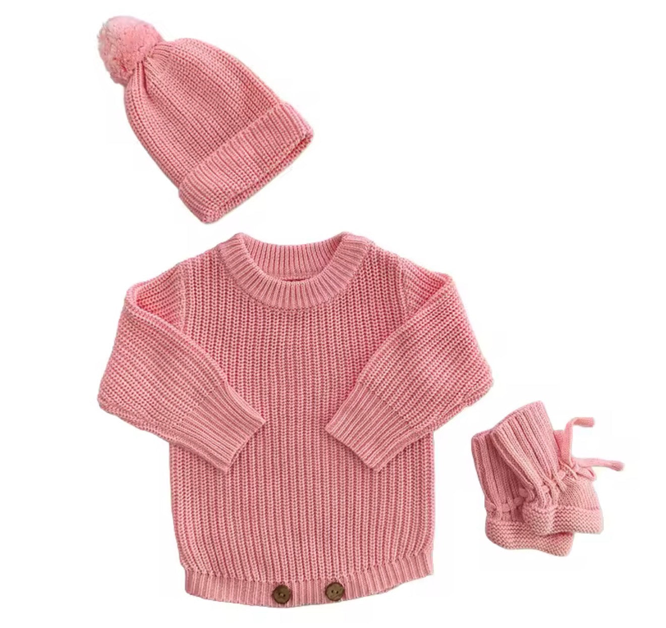 Personalized Baby Knit Romper Set Custom Name Embroidered Hippo Boutique