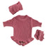 Personalized Baby Knit Romper Set Custom Name Embroidered Hippo Boutique