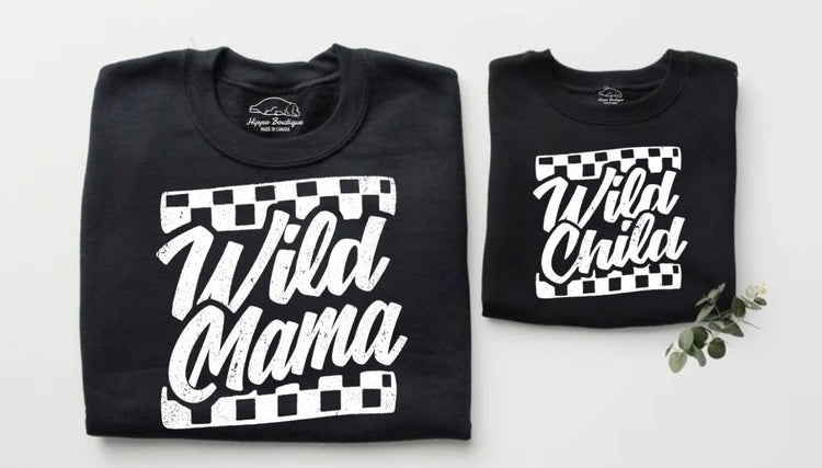 Mama & Mini Matching Sweatshirts - Wild Child Hippo Boutique