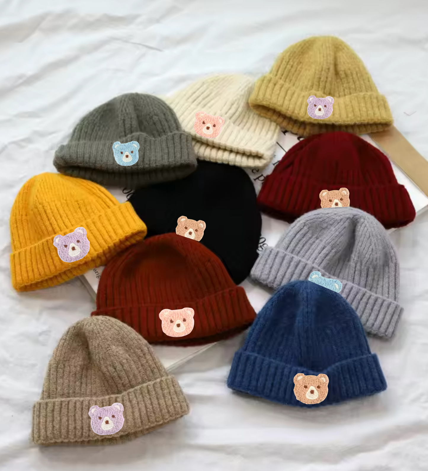 Teddy Bear Knit Baby Winter Hat Hippo Boutique