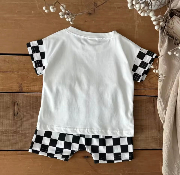 Cotton Checkered Outfit Hippo Boutique