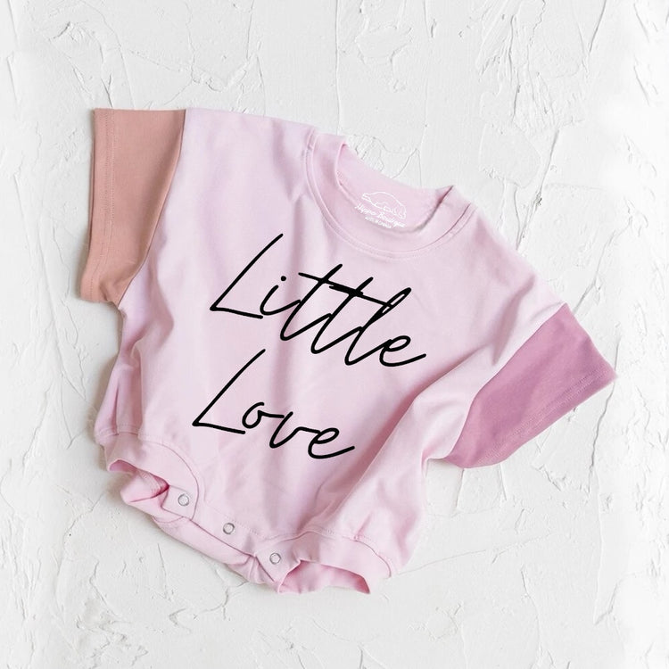 Little Love baby Color Block T-Shirt Bubble Romper Hippo Boutique