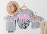 Glitter Mama & Mini Matching T-Shirts & Onesie - Grey Hippo Boutique