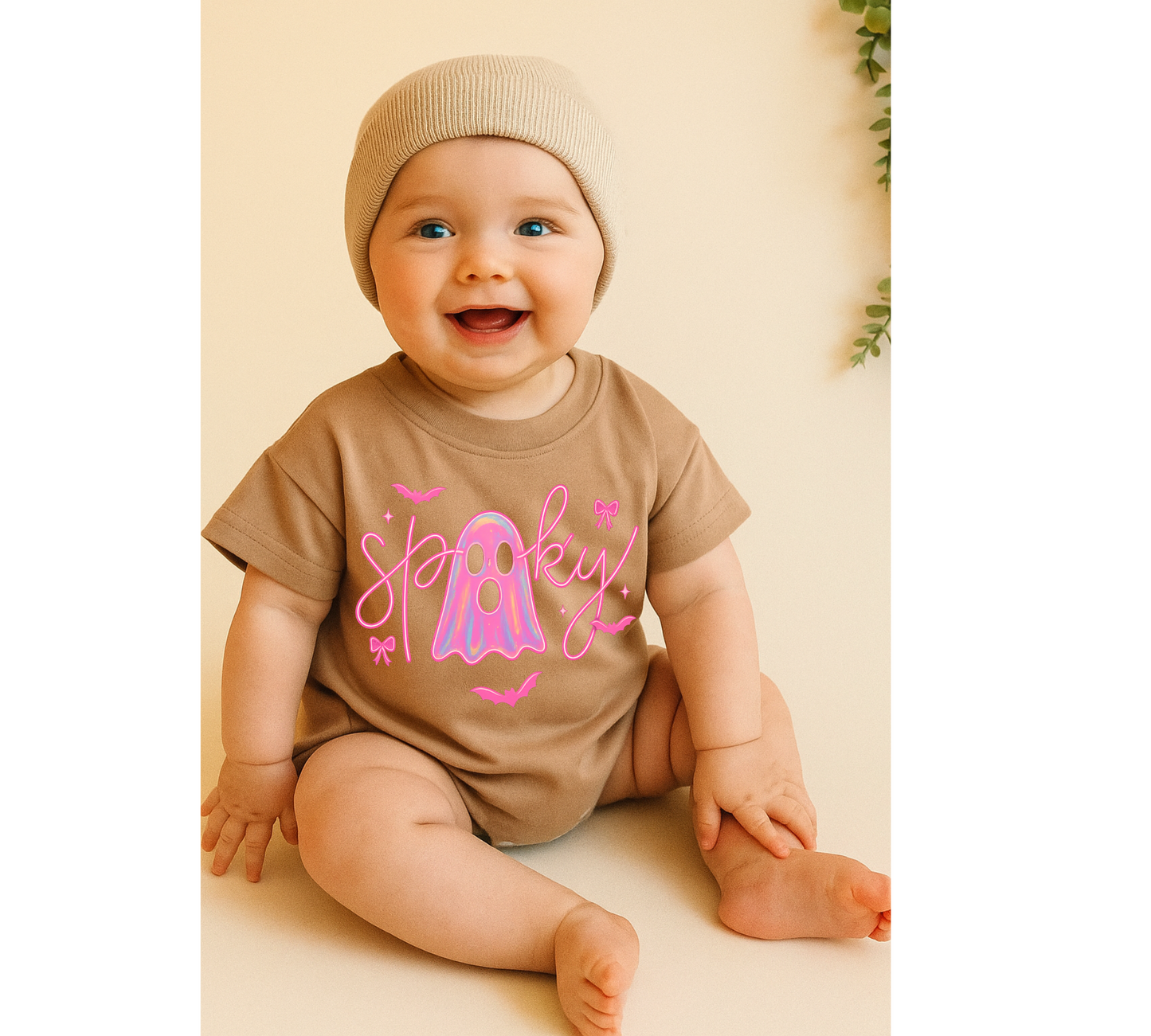 Ghost Coquette Halloween Baby t-shirt Bubble Romper Hippo Boutique