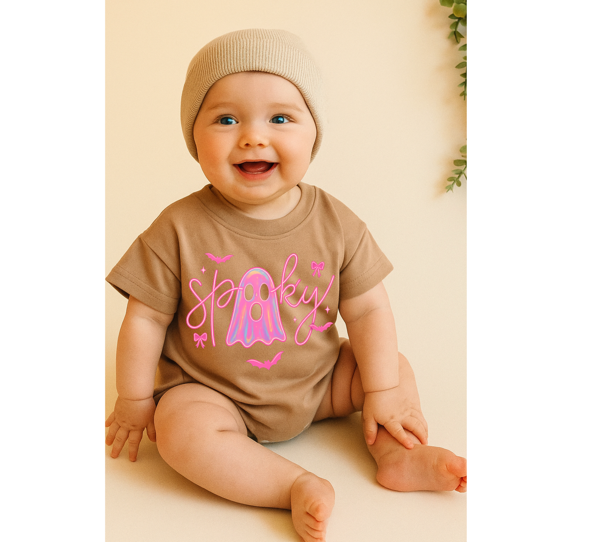 Ghost Coquette Halloween Baby t-shirt Bubble Romper Hippo Boutique