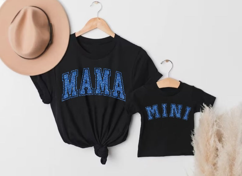 Glitter Mama & Mini Matching T-Shirts - Black Hippo Boutique