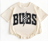 Baby t-shirt Bubble Romper - Bubs Lightning Hippo Boutique